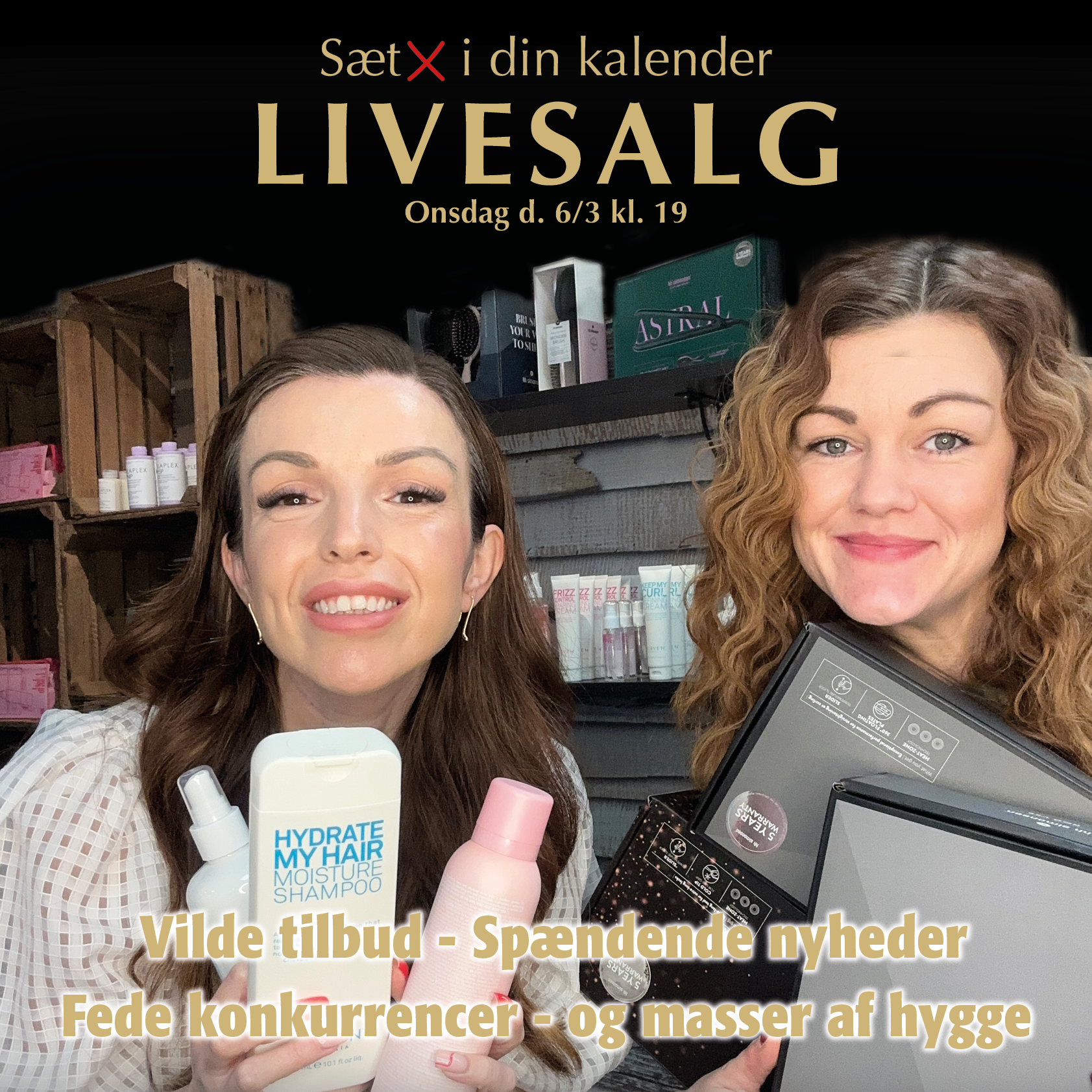 Sociale medier visuals til frisørsalon Hos Nikke