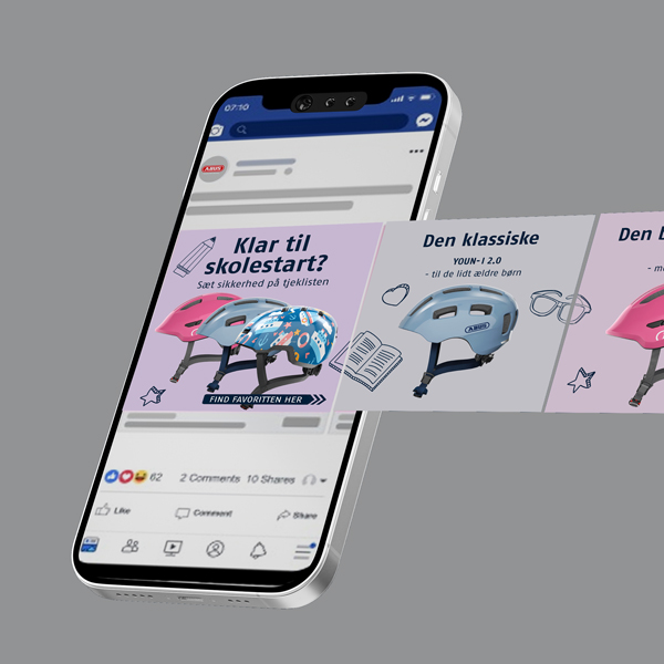 SoMe kampagnegrafik til ABUS Nordic A/S